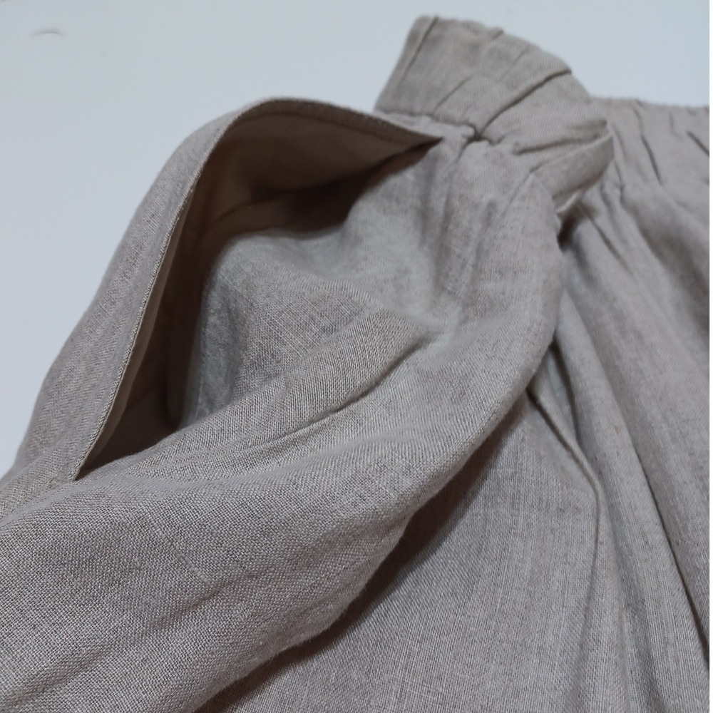 Eileen Fisher Organic Linen Maxi Skirt Womens L Pockets Luxe Lagenlook Capsule - Picture 2 of 6